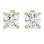Load image into Gallery viewer, Exquisite 1.00 TCW Round Diamond Stud Earrings of F-G VS in 18k/14k Gold
