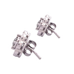 Load image into Gallery viewer, 10k White Gold Diamond Cluster Stud Earrings
