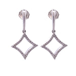 Load image into Gallery viewer, Elegant 10K White Gold Dangle Dover Diamond Earrings
