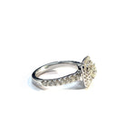 Load image into Gallery viewer, Elegant 14k White Gold Diamond Double Halo Ring
