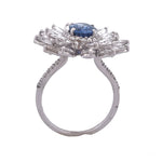Load image into Gallery viewer, Exquisite 18k White Gold Diamond and Sapphire Ring
