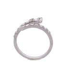 Load image into Gallery viewer, 14K Yellow Gold or White Gold Open Cuff Snake Diamond Ring