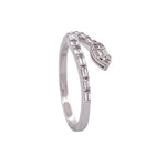 Load image into Gallery viewer, 14K Yellow Gold or White Gold Open Cuff Snake Diamond Ring