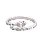 Load image into Gallery viewer, 14K Yellow Gold or White Gold Open Cuff Snake Diamond Ring
