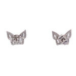Load image into Gallery viewer, Shimmering 14k Yellow Gold or White Gold Butterfly Diamond Earrings

