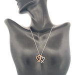 Load image into Gallery viewer, Romantic 10K White Gold Heart Diamond Pendant Necklace
