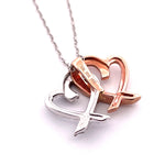 Load image into Gallery viewer, Romantic 10K White Gold Heart Diamond Pendant Necklace
