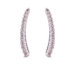 Load image into Gallery viewer, Gorgeous 14K White Gold & Yellow Gold Curved Bar Diamond Ear Crawlers