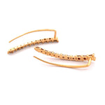 Load image into Gallery viewer, Gorgeous 14K White Gold & Yellow Gold Curved Bar Diamond Ear Crawlers