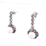 Load image into Gallery viewer, Exquisite 18k White Gold Pearl and Diamond Jewelry Set
