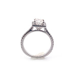Load image into Gallery viewer, Elegant 14K White Gold GIA Certified 1ct Natural Princess Cut Diamond Halo Ring
