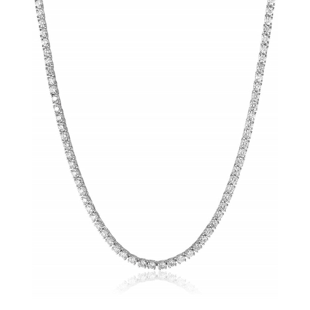 Timeless 14K Yellow Gold or White Gold Tennis Necklace  with 7.00 Carat Natural Diamonds