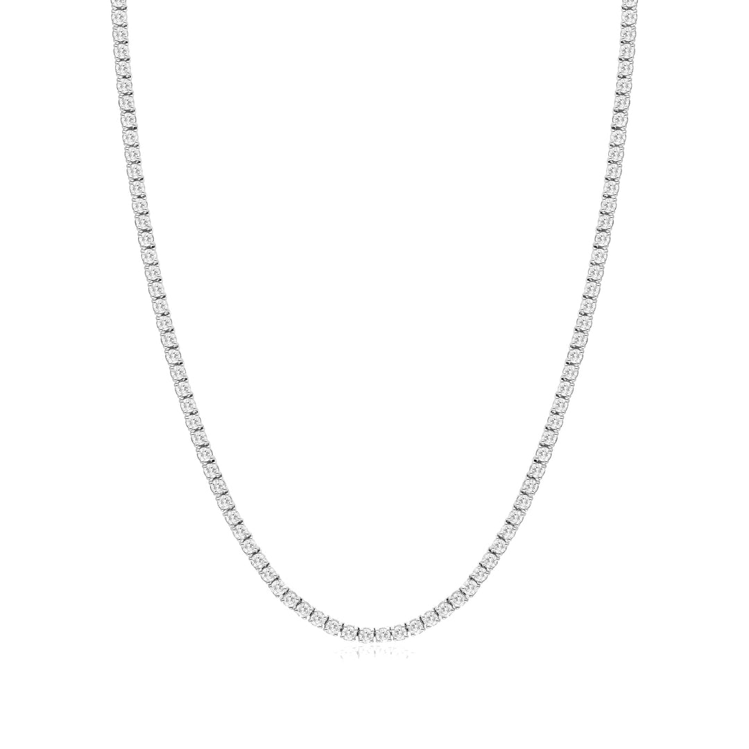 Captivating 5.00 Carat Natural Diamond Tennis Necklace in 14K Yellow or White Gold