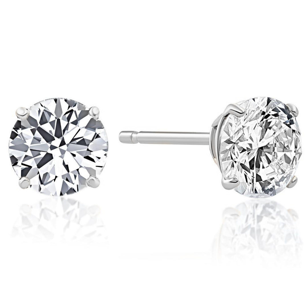 Glamorous 2.5 TCW Natural Round Diamond Of F-G VS Stud Earrings in 18k/14K yellow or white Gold