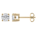 Load image into Gallery viewer, 4.0 TCW Natural Round Diamond Of F-G VS Stud Earrings in 18k/14K Yellow Gold or white Gold
