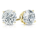 Load image into Gallery viewer, Exquisite 2.0 TCW Round Natural Diamond of F-G VS Stud Earrings in 18K/14K Gold

