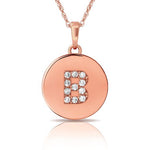 Load image into Gallery viewer, 14k Gold 12mm x 18mm Disc with Initial Engraved Letter Necklace
