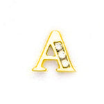 Load image into Gallery viewer, 14k Gold Classic Initial Letter Stud Post Earring