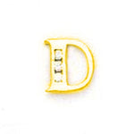 Load image into Gallery viewer, 14k Gold Classic Initial Letter Stud Post Earring
