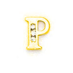 Load image into Gallery viewer, 14k Gold Classic Initial Letter Stud Post Earring