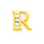 Load image into Gallery viewer, 14k Gold Classic Initial Letter Stud Post Earring