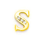 Load image into Gallery viewer, 14k Gold Classic Initial Letter Stud Post Earring