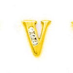 Load image into Gallery viewer, 14k Gold Classic Initial Letter Stud Post Earring