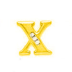 Load image into Gallery viewer, 14k Gold Classic Initial Letter Stud Post Earring