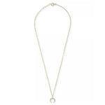 Load image into Gallery viewer, Stunning 14k yellow Gold or white gold Diamond Crescent Moon Pendant Necklace
