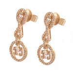 Load image into Gallery viewer, Exquisite 14k Yellow Gold and White Gold Two-Tone Diamond Earrings
