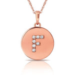 Load image into Gallery viewer, 14k Gold 9mm x 12mm Disc Initial Engraved Letter Necklace