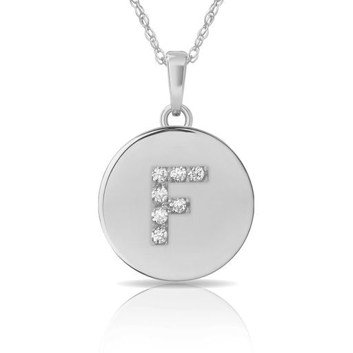 14k Gold 12mm x 18mm Disc with Initial Engraved Letter Necklace