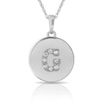 Load image into Gallery viewer, 14k Gold 9mm x 12mm Disc Initial Engraved Letter Necklace