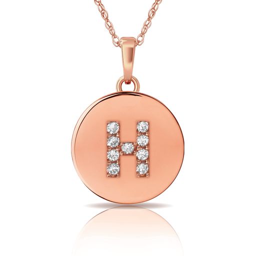 14k Gold 12mm x 18mm Disc with Initial Engraved Letter Necklace