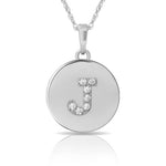 Load image into Gallery viewer, 14k Gold 9mm x 12mm Disc Initial Engraved Letter Necklace