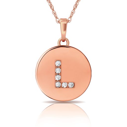 14k Gold 12mm x 18mm Disc with Initial Engraved Letter Necklace