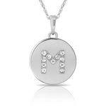Load image into Gallery viewer, 14k Gold 9mm x 12mm Disc Initial Engraved Letter Necklace