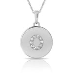 Load image into Gallery viewer, 14k Gold 12mm x 18mm Disc with Initial Engraved Letter Necklace
