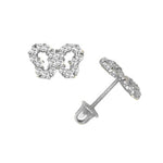 Load image into Gallery viewer, Exquisite Butterfly Frame Screw Back Earrings in 14K Yellow Gold Or White Gold
