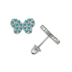 Load image into Gallery viewer, Glamorous 14K Solid Yellow Gold Or White Gold Butterfly Earrings with Screwback
