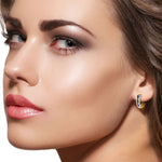 Load image into Gallery viewer, Radiant 14K Solid Gold Hoop Huggie Earrings