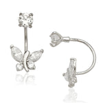 Load image into Gallery viewer, 14k Gold Butterfly Angel Wings Telephone Earrings