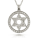 Load image into Gallery viewer, Classic 14K Yellow Gold Or White Gold Jewish Star of David Necklace