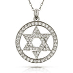 Load image into Gallery viewer, Classic 14K Yellow Gold Or White Gold Jewish Star of David Necklace
