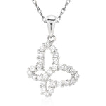 Load image into Gallery viewer, 14K Yellow gold Or White Gold Dangle Butterfly Charm Necklace