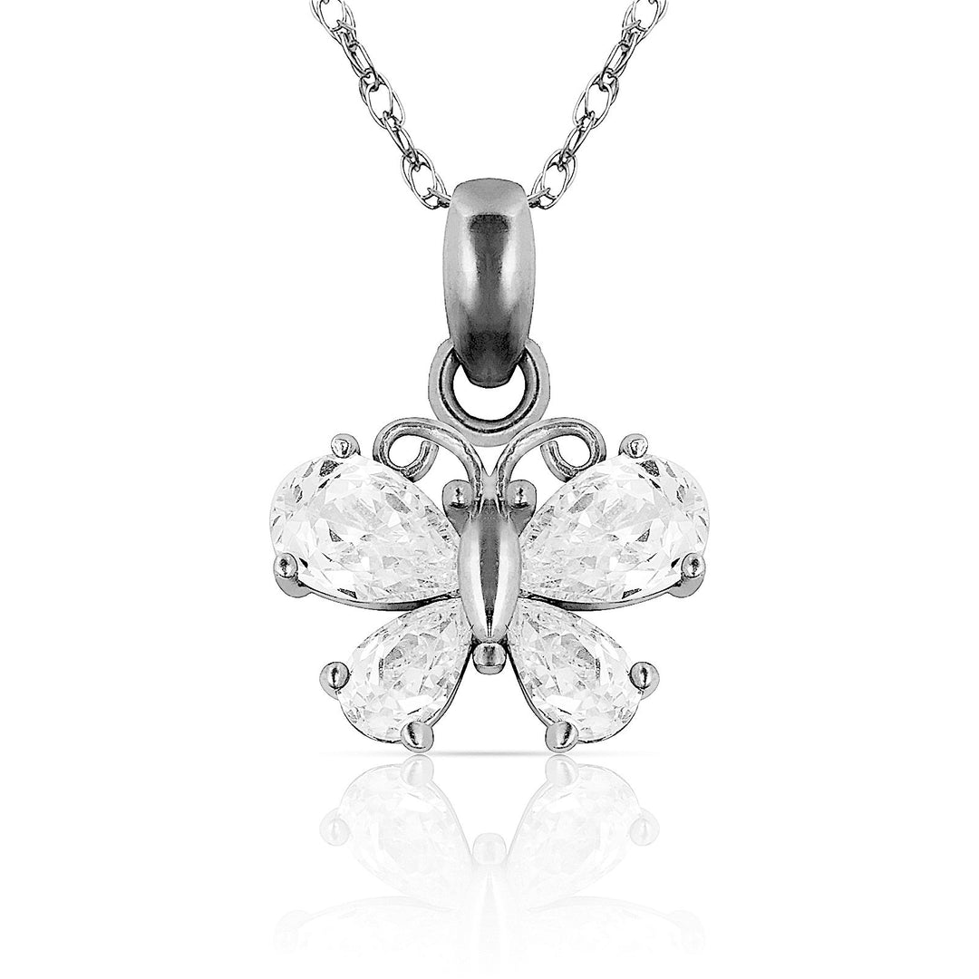 Unique 14K Yellow Gold Or White Gold Butterfly Necklace
