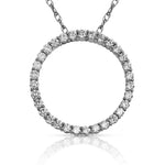 Load image into Gallery viewer, Brilliant 14K Yellow Round Floating Pendant Necklace