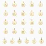 Load image into Gallery viewer, 14k Gold 9mm x 12mm Disc Initial Engraved Letter Necklace