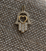 Load image into Gallery viewer, Elegant 14K Yellow Gold Hand-Shaped with Heart Necklace
