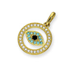 Load image into Gallery viewer, Stunning 14K Yellow Gold or White Gold Mont Evil Eye Necklace